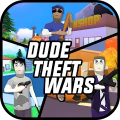 تحميل لعبة Dude Theft Wars مهكرة للأندرويد مجاناً 2025 MOD APK