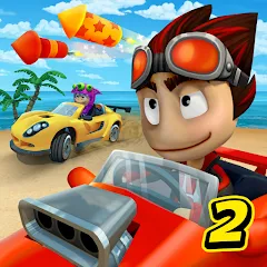 تحميل لعبة Beach Buggy Racing 2 مهكرة للأندرويد مجاناً MOD APK 2025